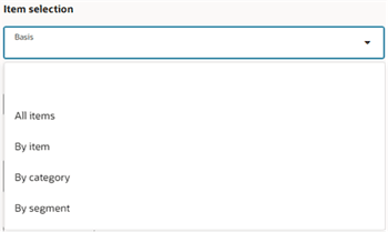 品目選択の基準値