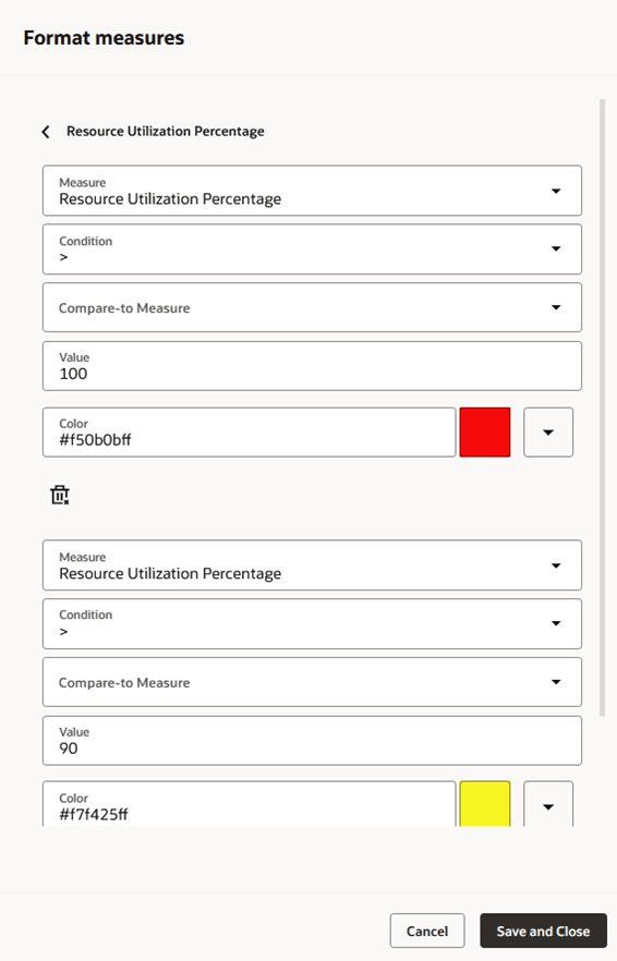 複数の条件付き書式設定の例