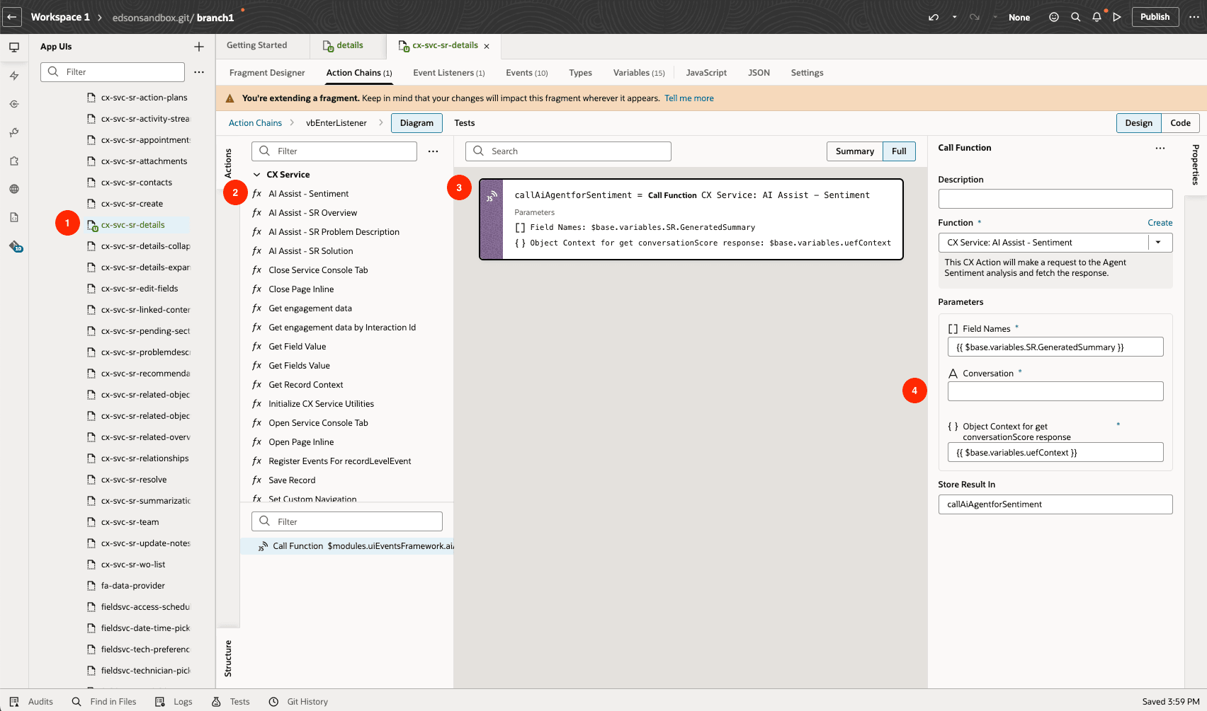 CXサービス: AIアシスト- センチメント