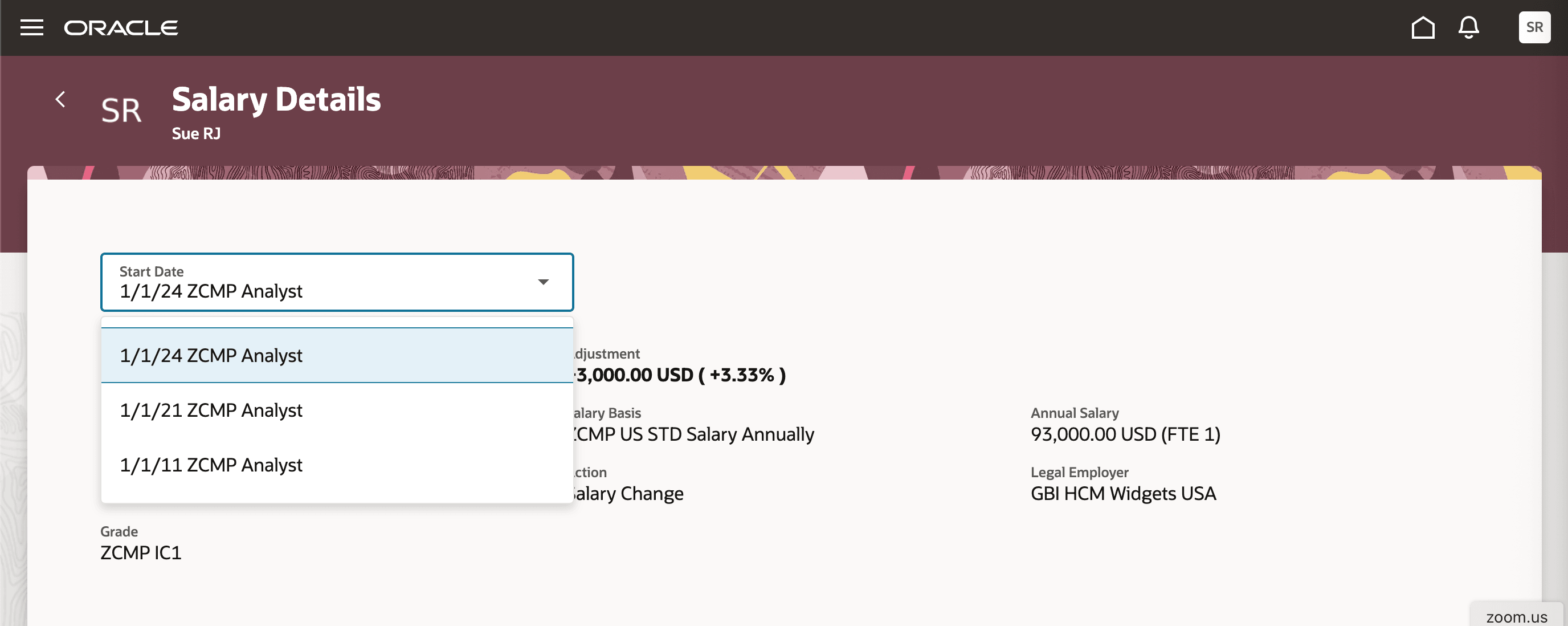 ドリルダウンで2025年6月1日の給与が表示されない