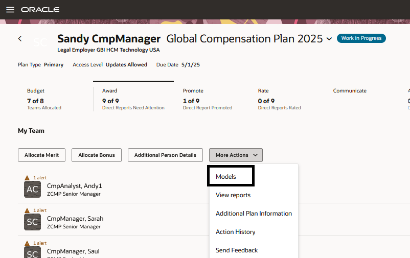 その他の処理によるマネージャ・モデル