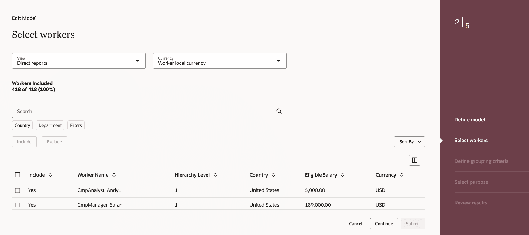 グローバル・モデル選択就業者