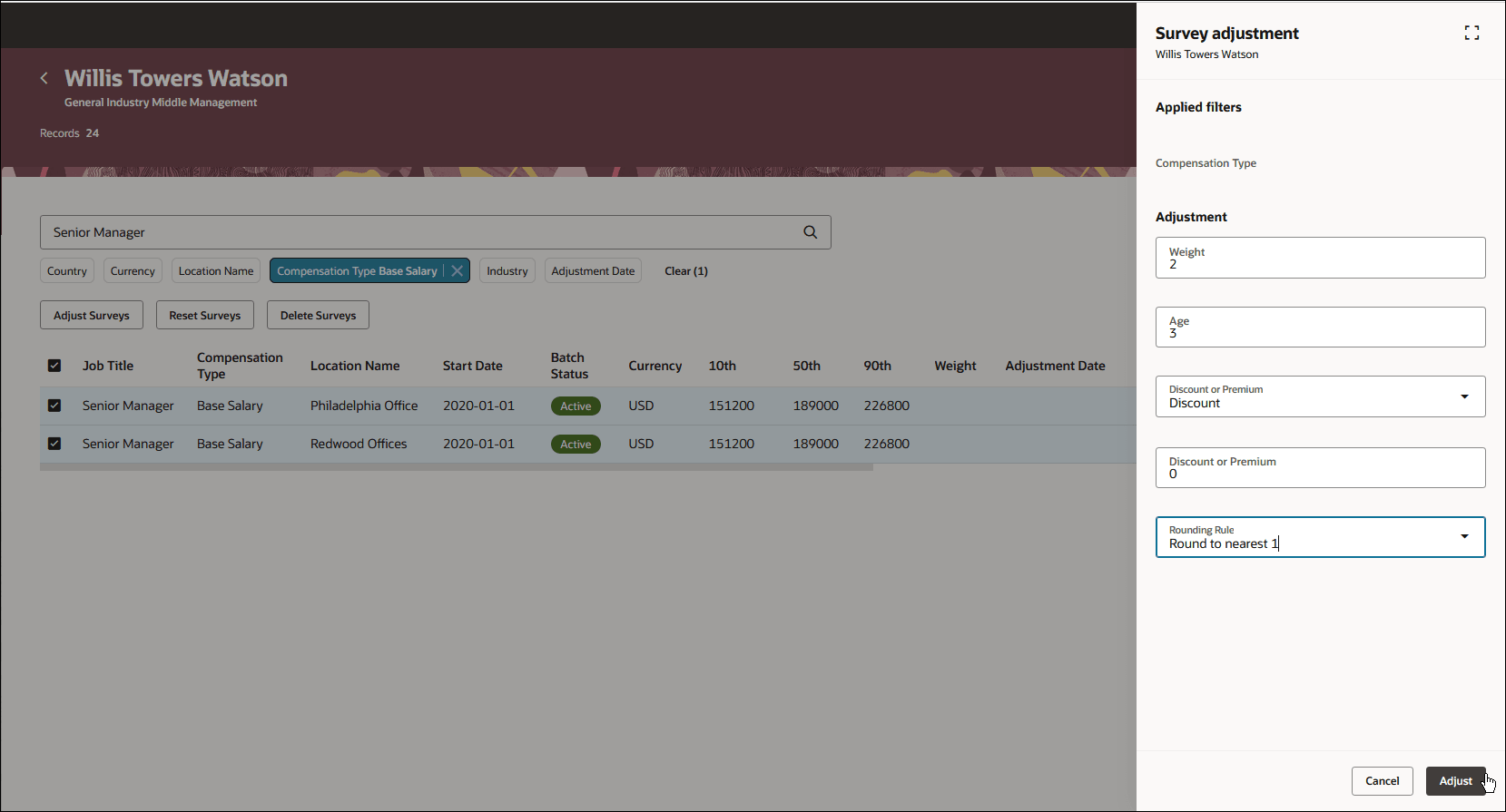 サーベイ・データの管理