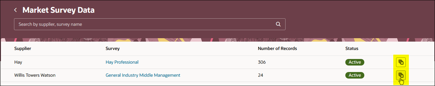 市場サーベイ・データ: バッチ