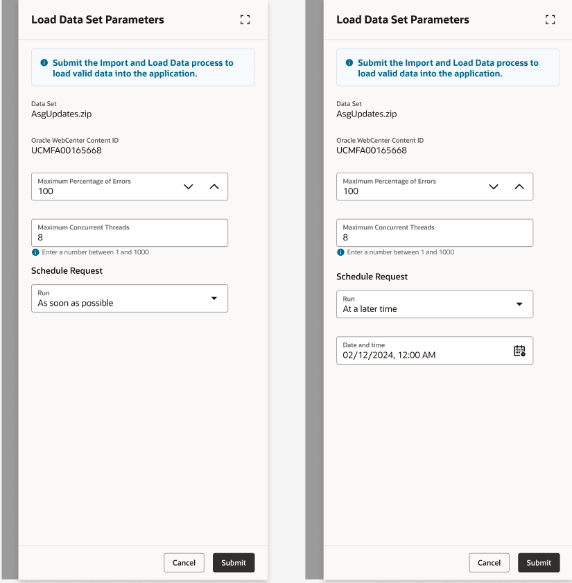 ロード・データ・セット・パラメータ