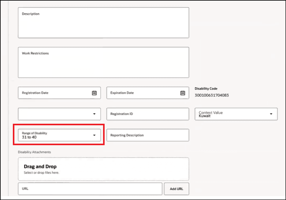 障害情報に入力された障害範囲