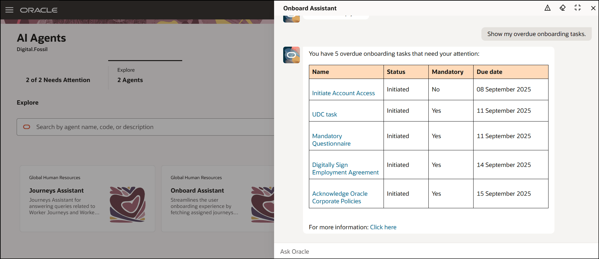 選択したプロンプトに基づいて表示される回答