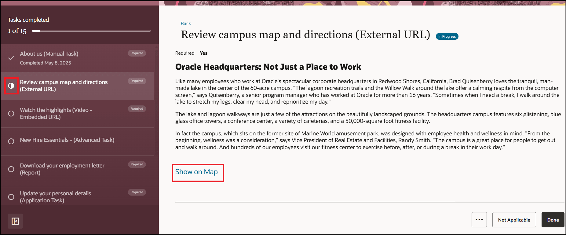 進行中タスクのステータス