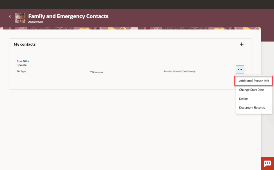 担当者のRedwood追加個人情報