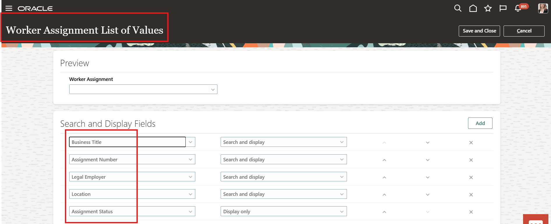 構成済就業者アサイメントLoV
