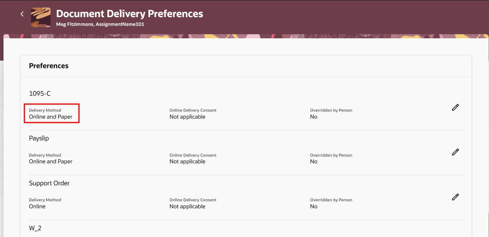 構成済プリファレンス階層に基づく文書提供プリファレンスのリセット