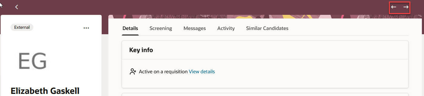 次のナビゲーション・ボタンと前のナビゲーション・ボタン