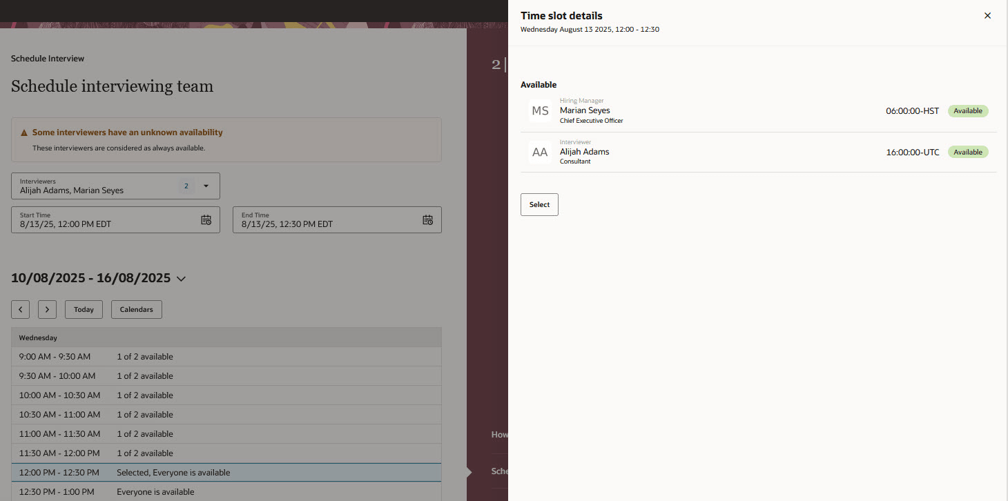 タイム・スロット詳細