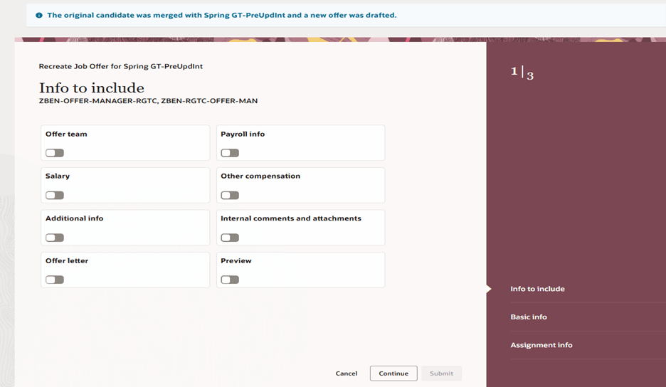 ジョブ・オファー・フローの再作成