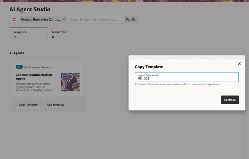 テンプレートのコピー