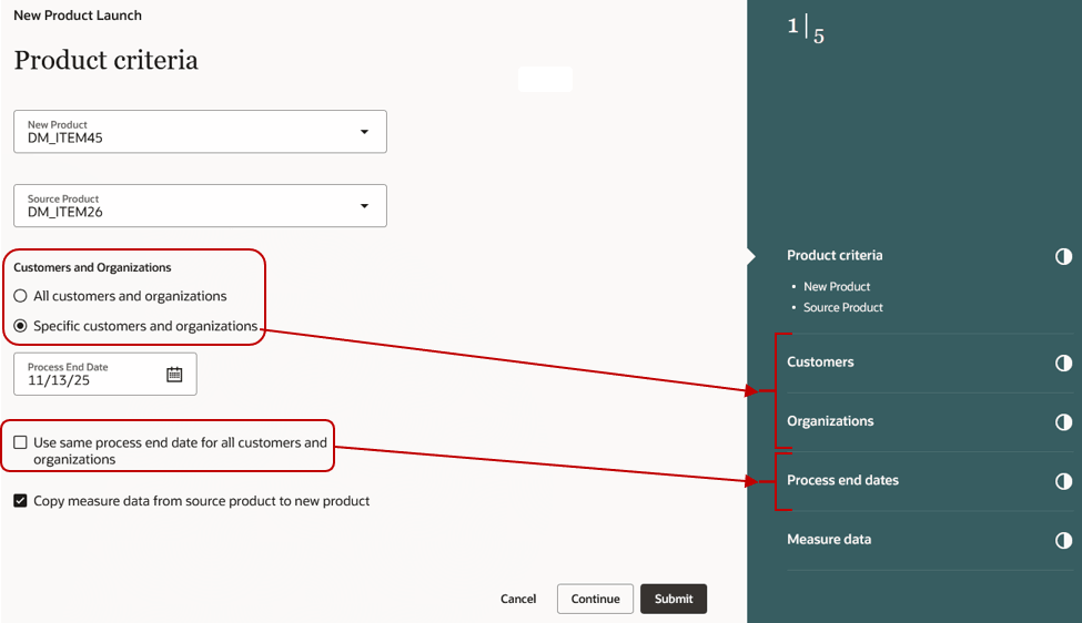 製品基準ステップ