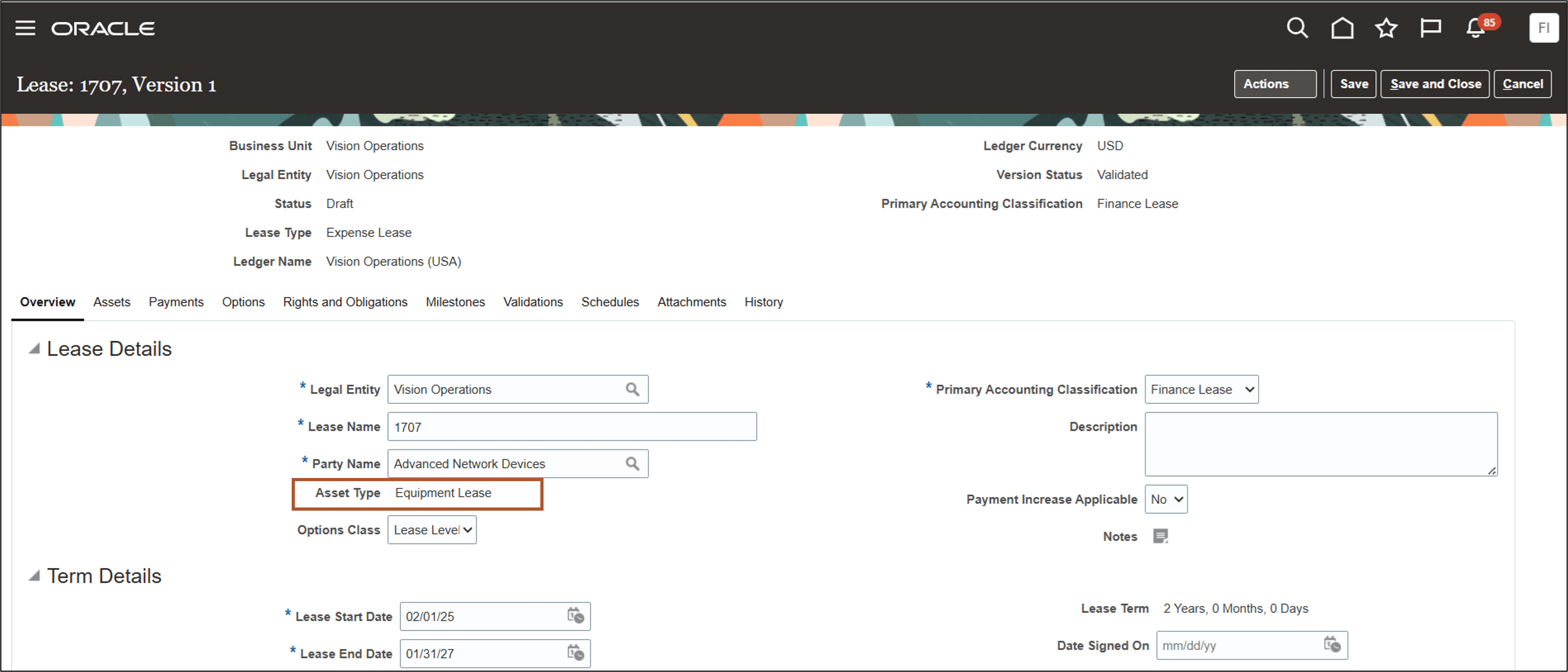 経費リース詳細ページ