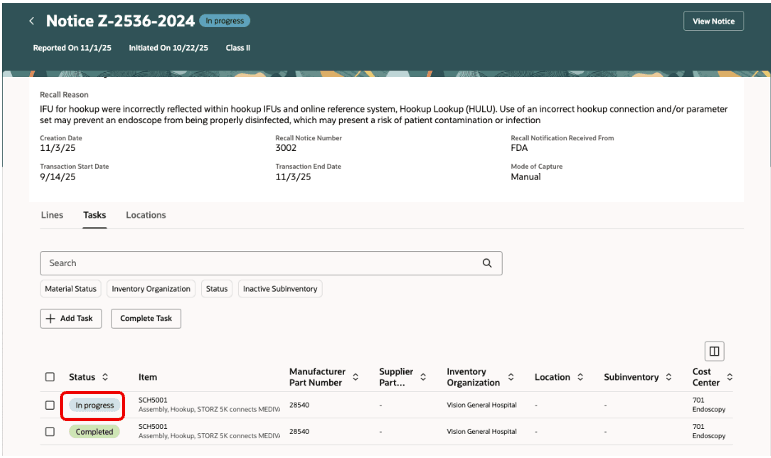 進行中ステータスの経費事業所の包含タスク