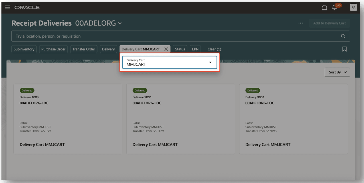 配送カート検索
