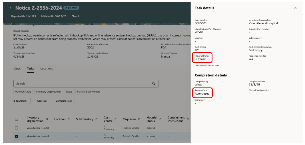 移動中バイパス・タスクの自動クローズ