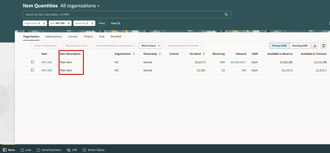 品目摘要の追加