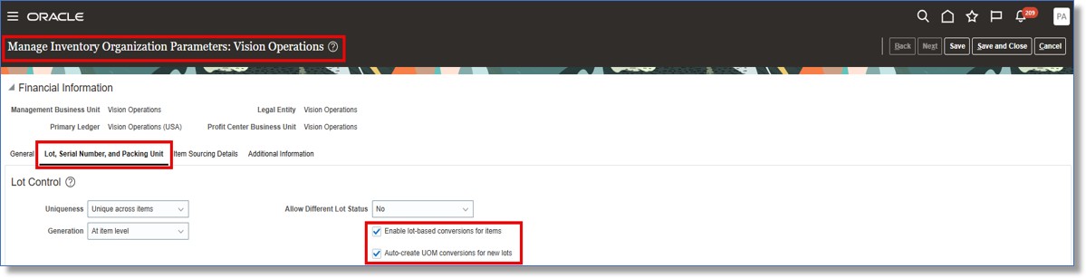 在庫組織パラメータ