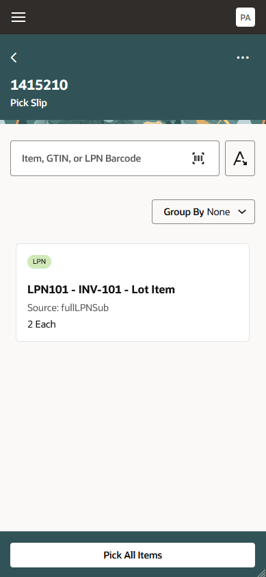 ピッキングの確認