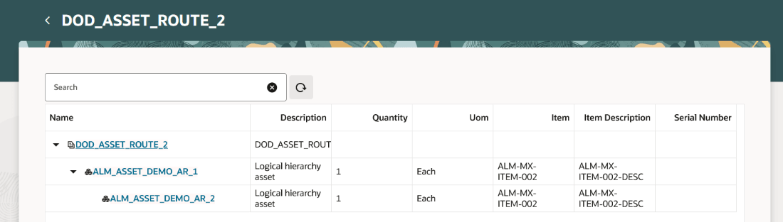 論理階層レベルの選択