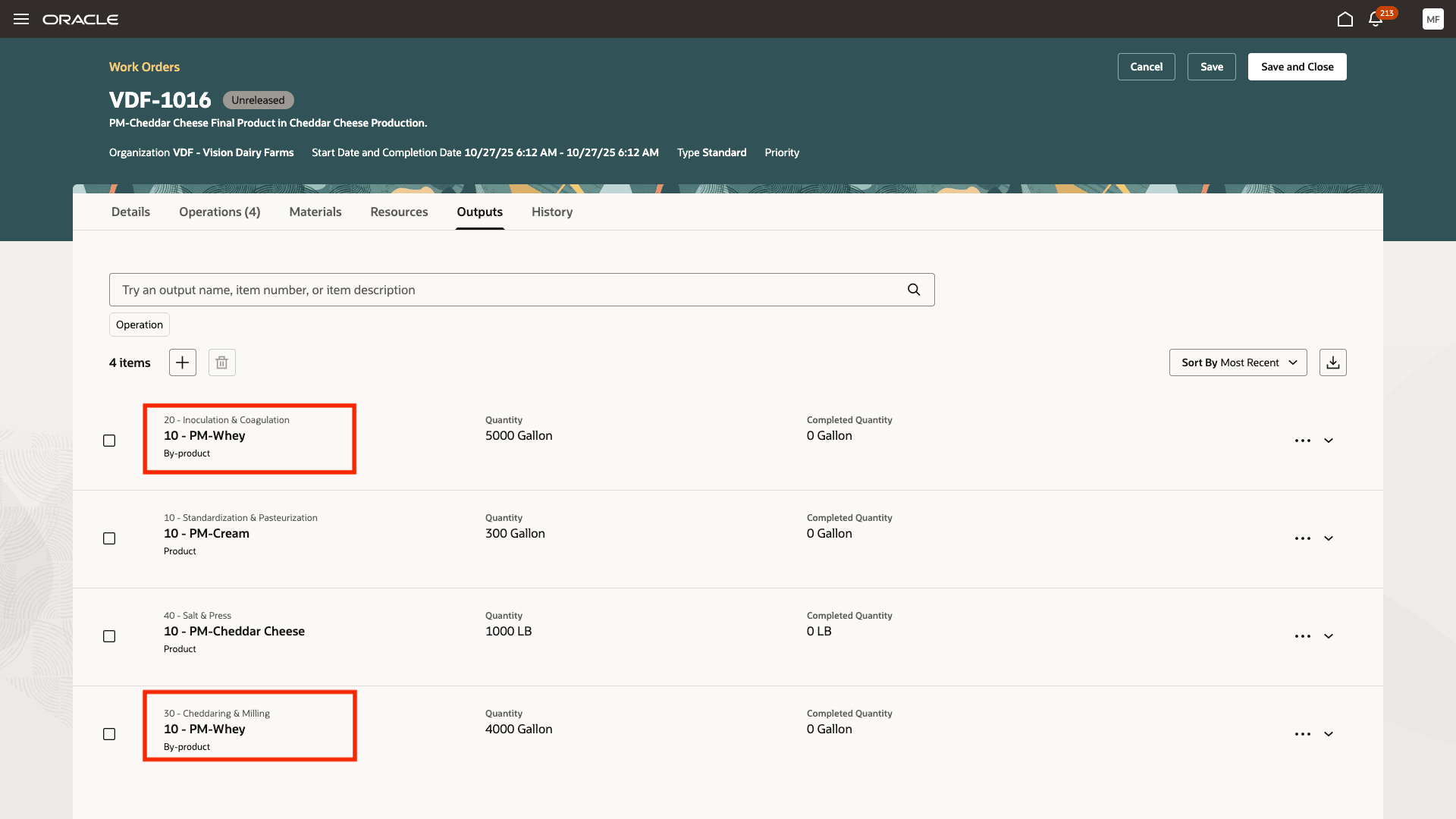 異なる工程に関連付けられた副産物