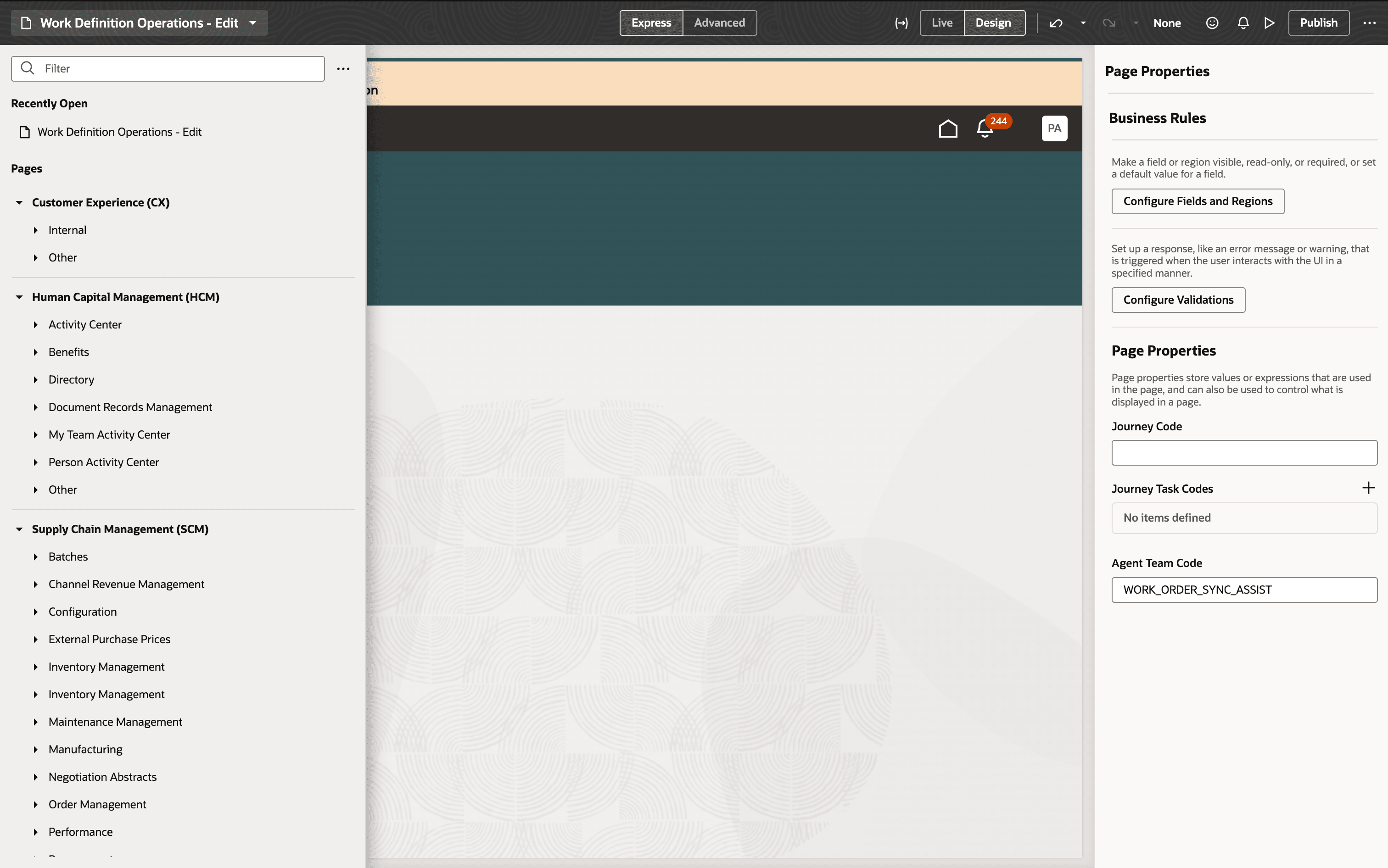 作業定義操作ページへのエージェントの追加