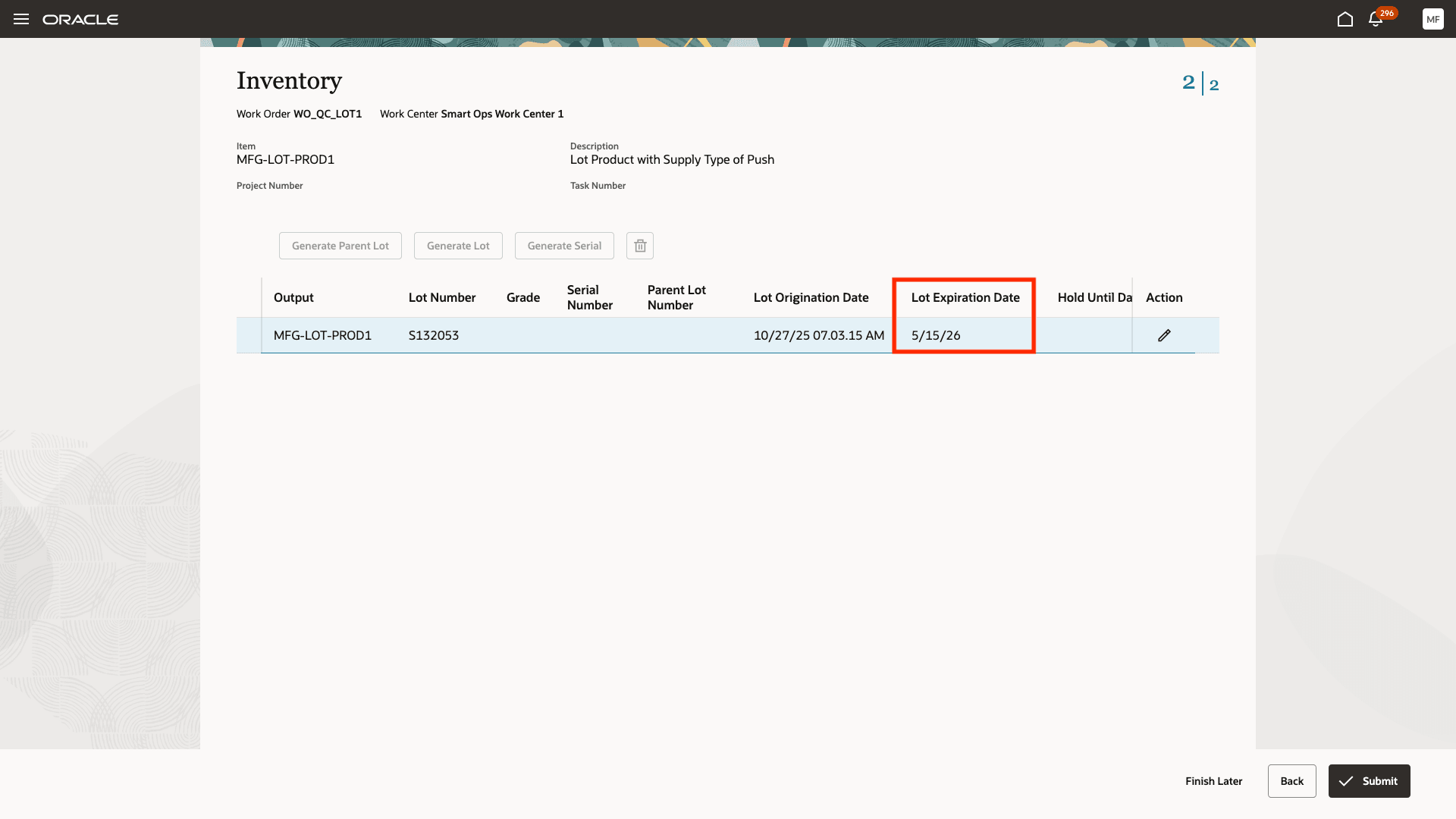 入力資材失効日から導出されたロット失効日