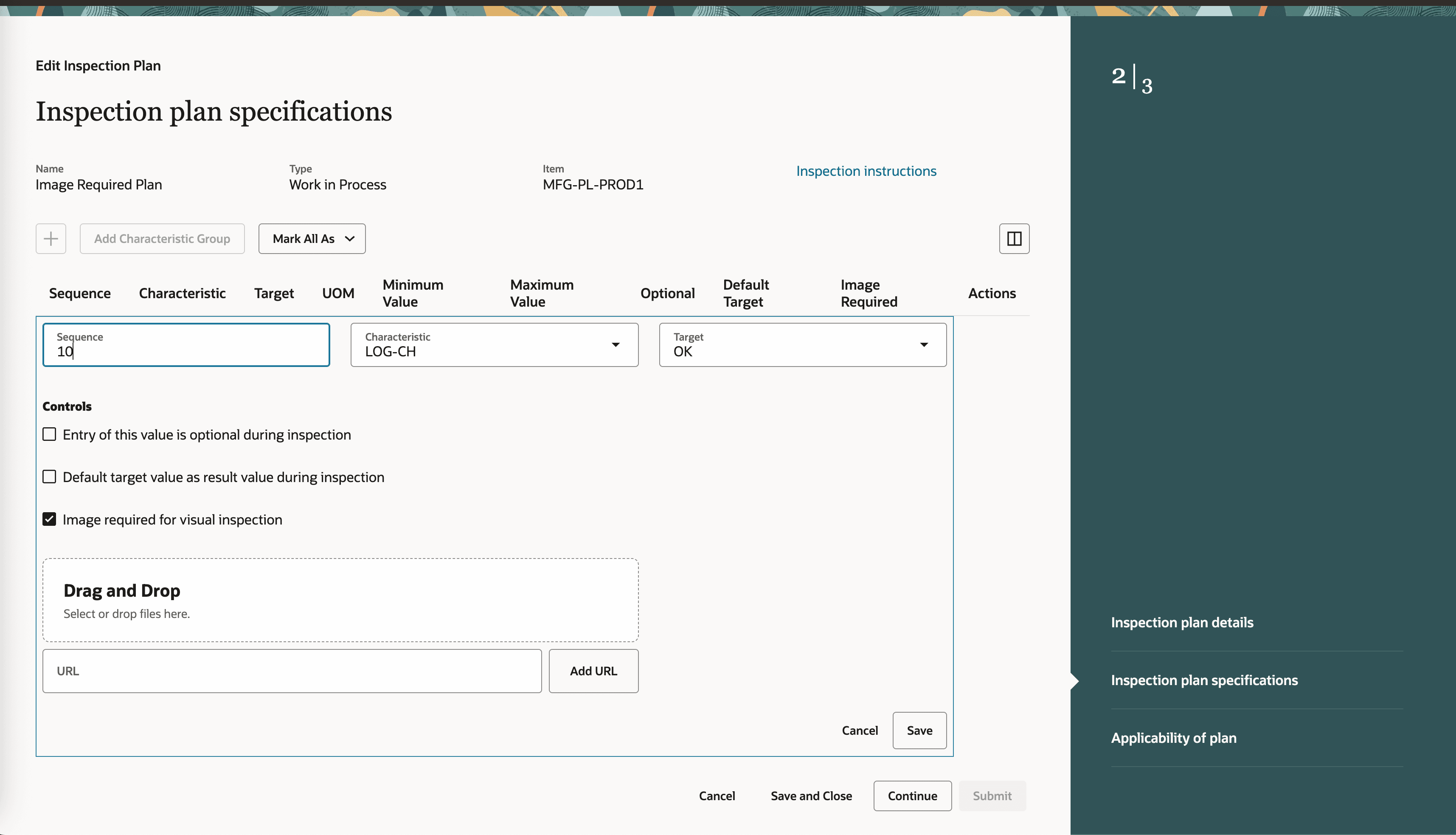 検査プラン仕様のビジュアル検査に必要なオプション・イメージ