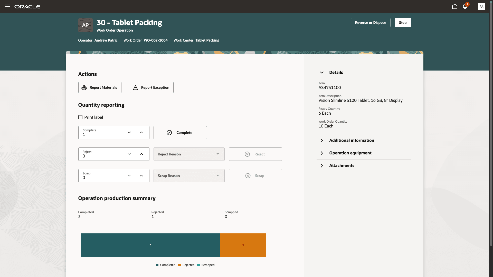 実行中に戻し処理または処分する処理