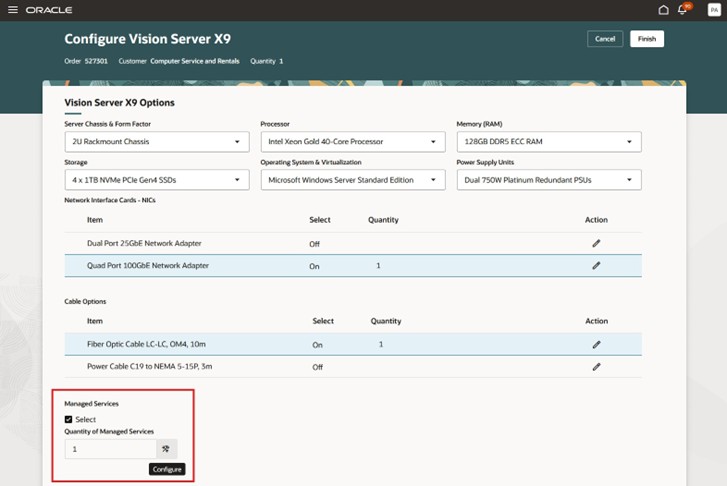 数量を設定する子モデル