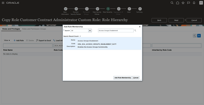 ORA_ZCA_ACCESS_GROUPS_ENABLEMENT_DUTYの追加