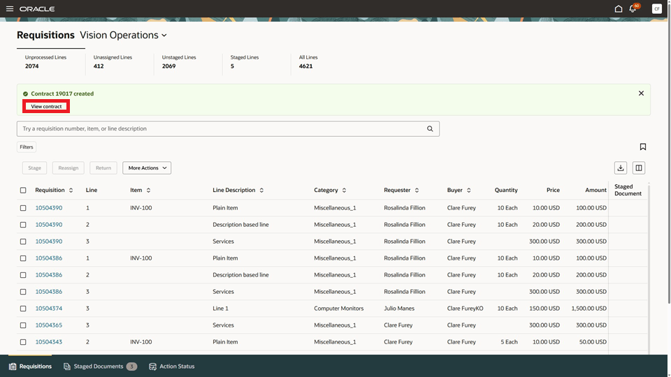 ステージング済文書の公開による契約の作成