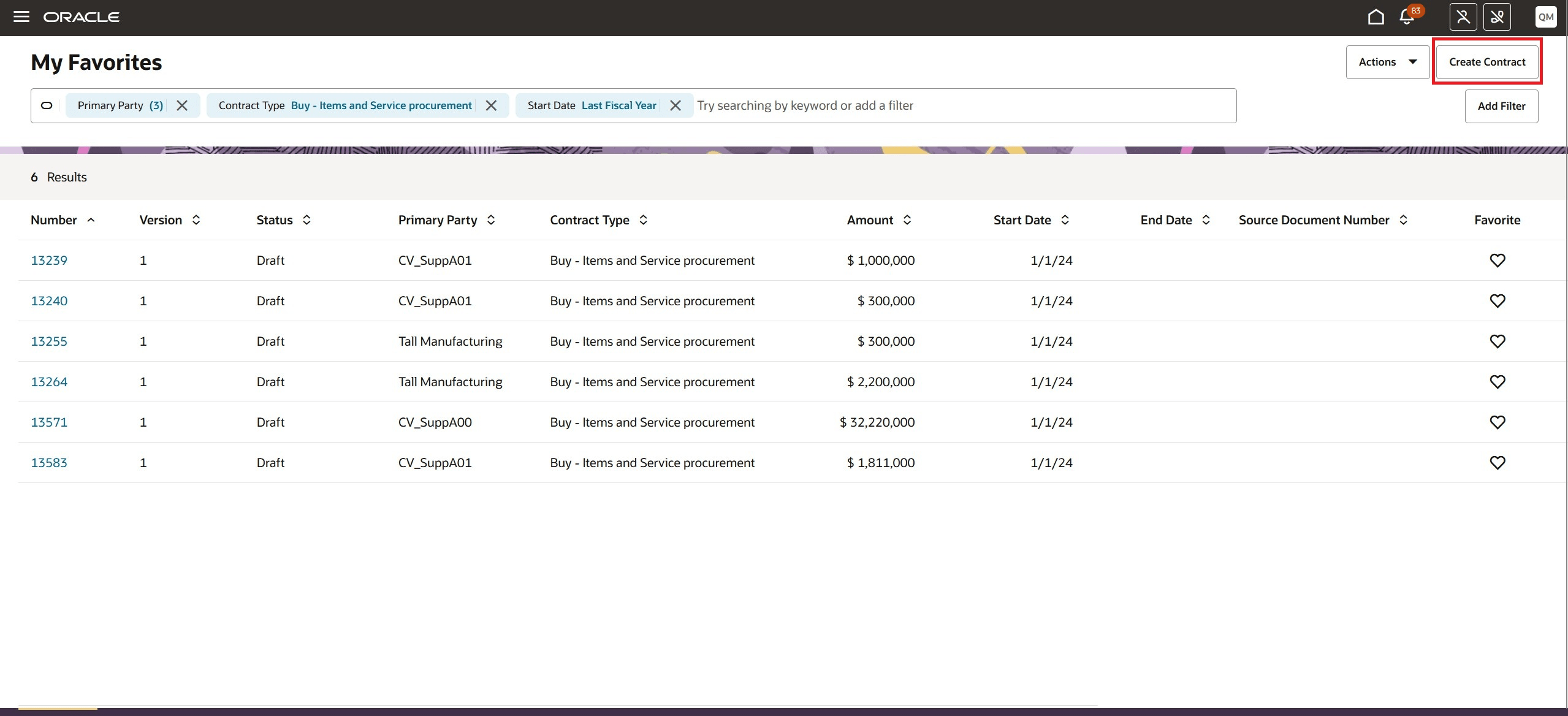 契約処理の作成