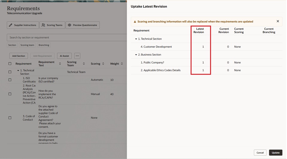 最新リビジョンの取り込み- パネルドロワー