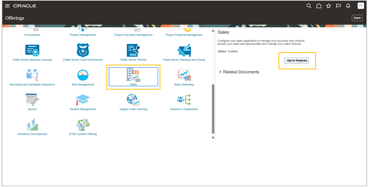 営業オファリングからのオプト・イン機能