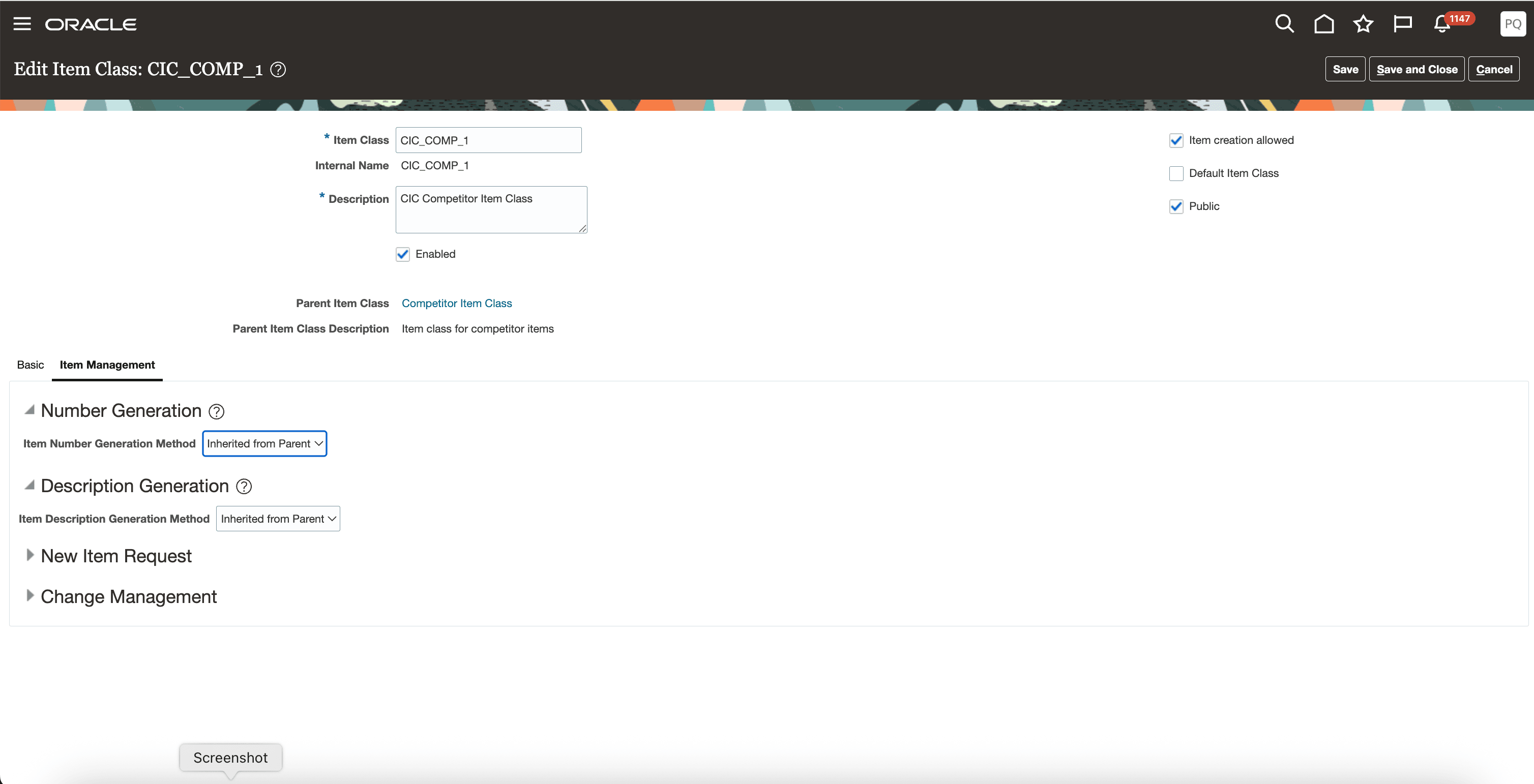 品目管理- 取引先品目区分