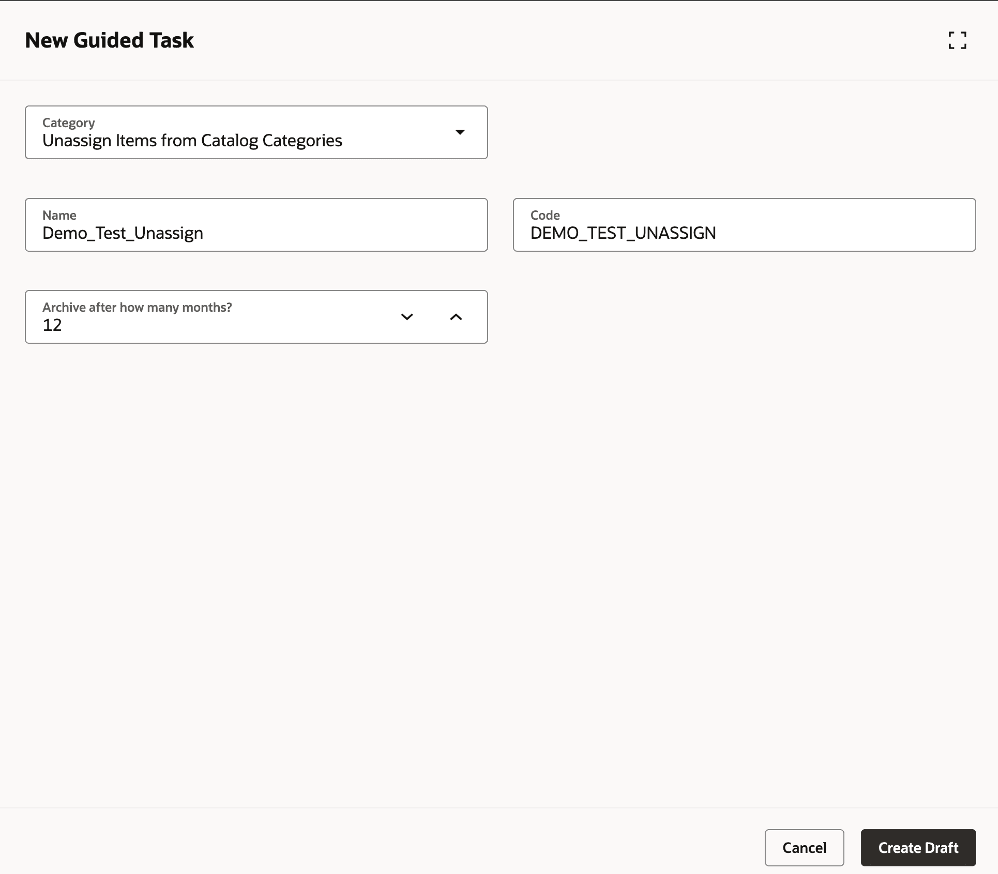 ガイド付きタスク・ドロワー