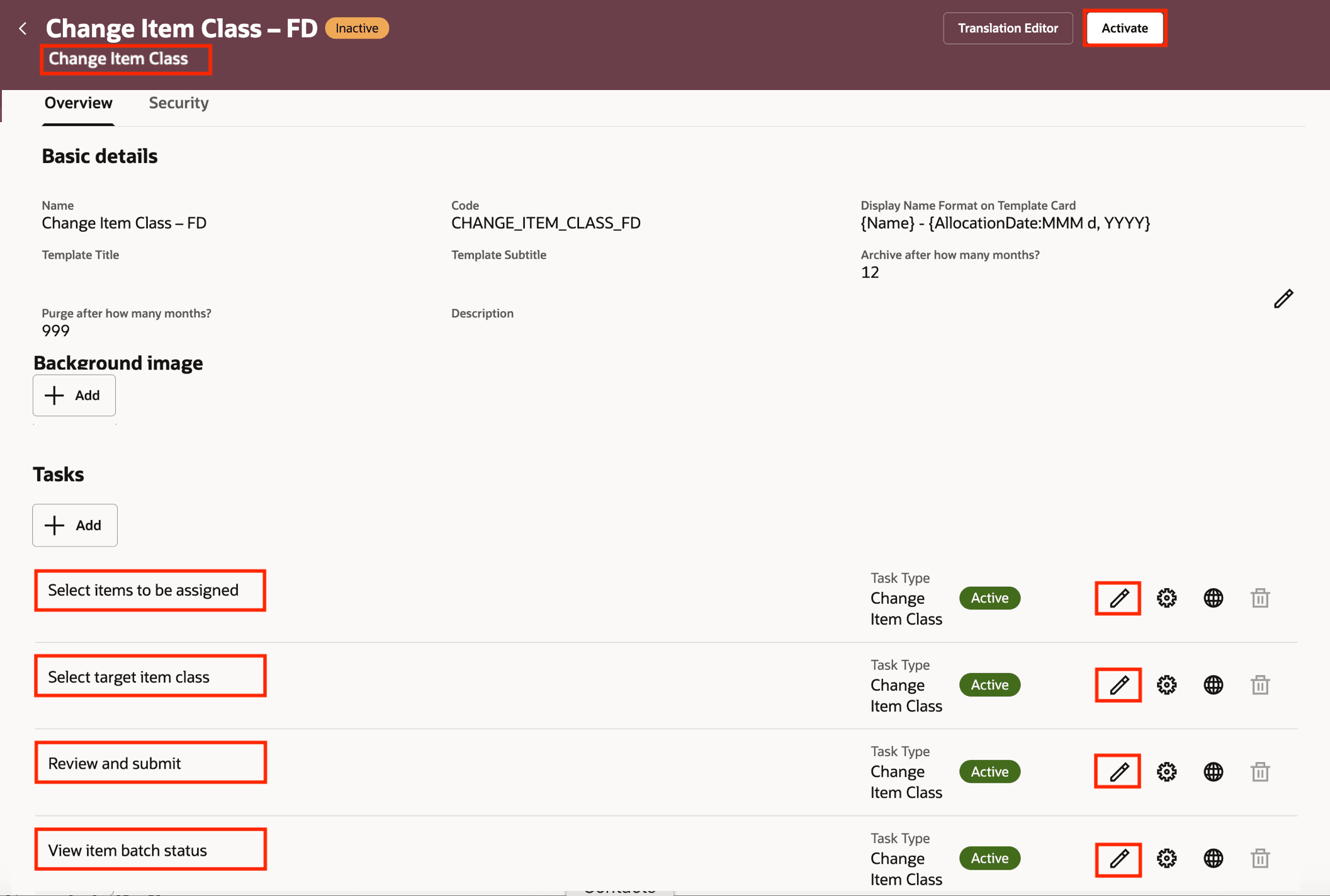 ドラフト・モードでのタスク・フロー