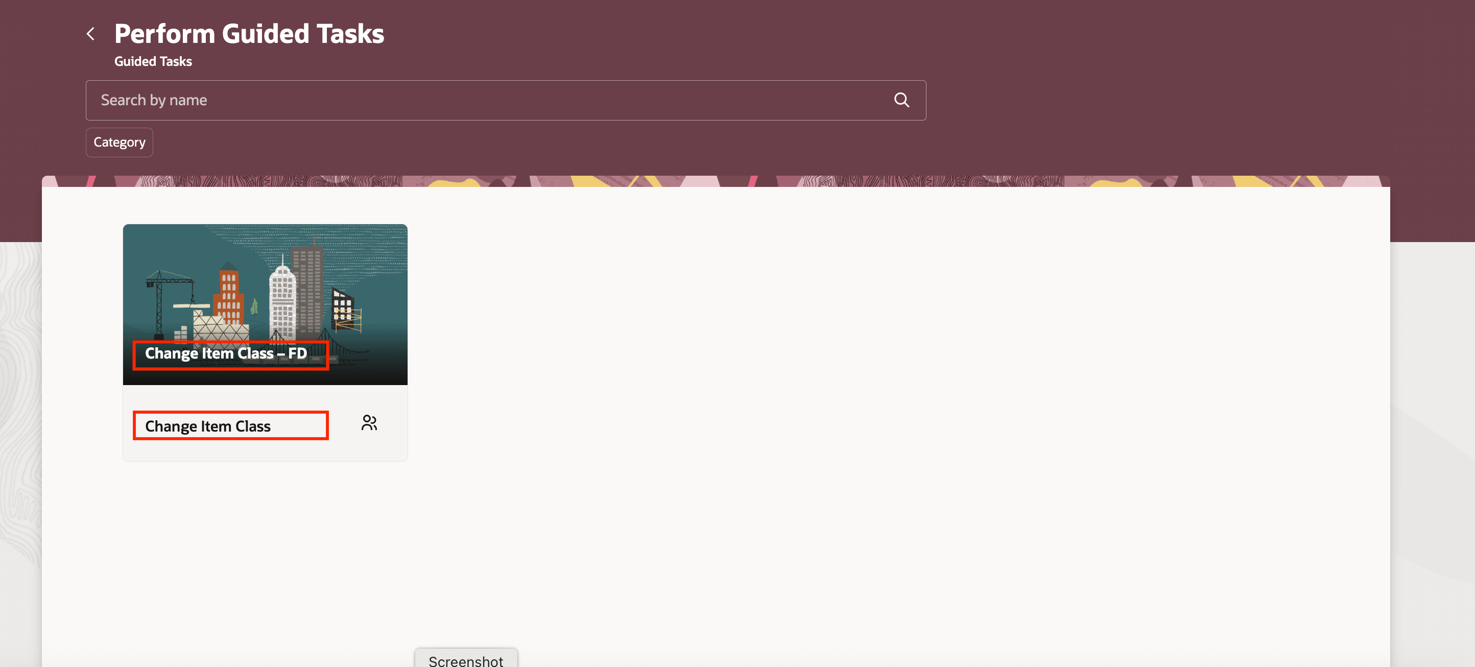 品目区分変更ガイド付きタスク・カテゴリのタスク・フローを含むガイド付きタスク・フロー・ライブラリ