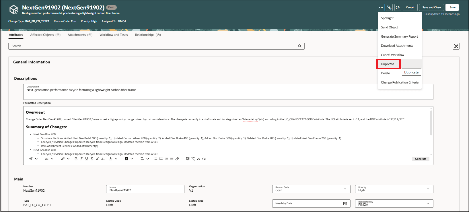 ワークフローでの重複アクション