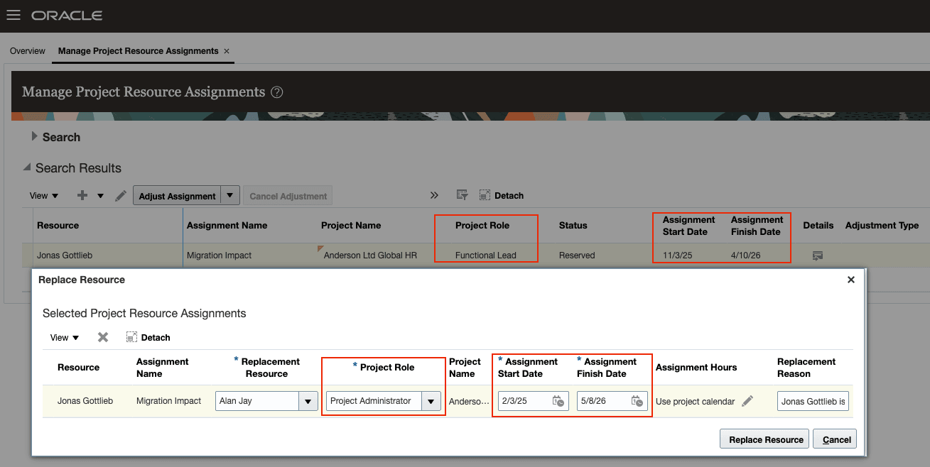 リソースを置き換えるリソース・マネージャ