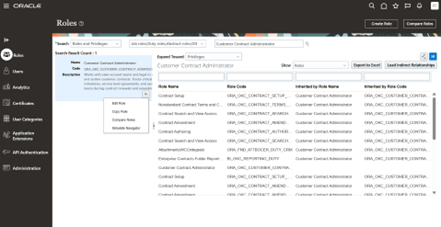 顧客契約管理者カスタム・ロールをコピーして新しいカスタム・ロールを作成