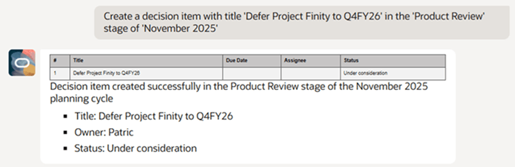 プランニング・サイクルでの決定項目の作成
