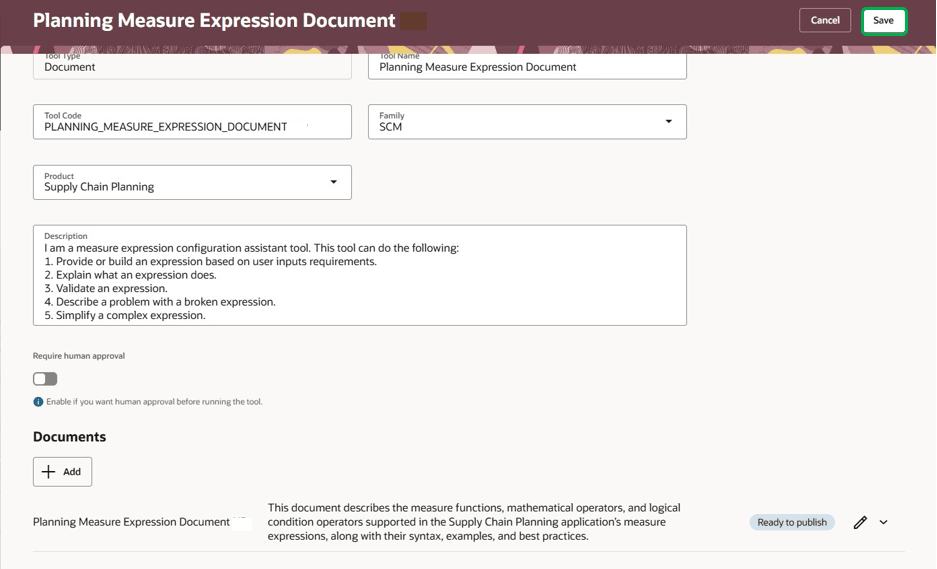「ツール」タブの「保存」ボタン