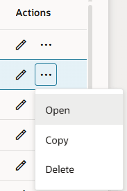 アクションメニュー