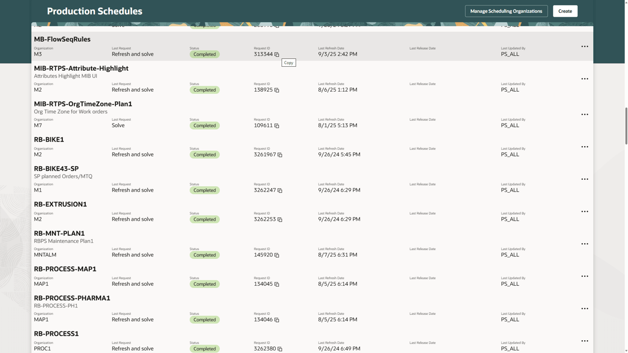 すべての順序付けルール違反がログ・ファイルにあります